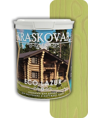 Пропитка для дерева Kraskovar (Красковар) Eco Lazur, фисташковый 0,9л