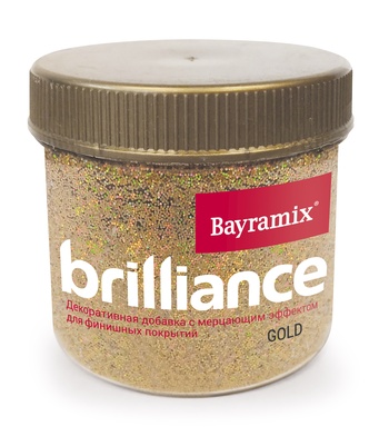 BRILLIANCE декоративная добавка для придания мерцающего эффекта (блёстки), Gold, 0,3 кг Bayramix