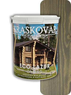 Пропитка для дерева Kraskovar (Красковар) Eco Lazur, орех 0,9л