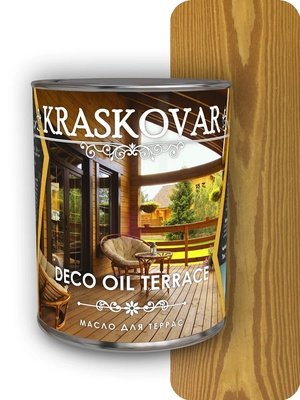 Масло для террас Kraskovar (Красковар) Deco Oil Terrace Тик 0,75л