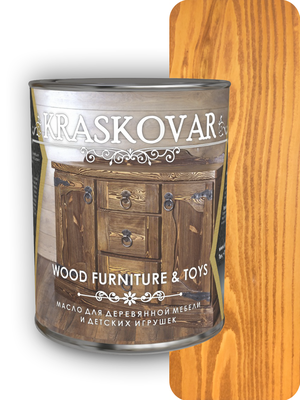Масло для мебели и детских игрушек Kraskovar (Красковар) Wood Furniture & Toys дуб 0,75л