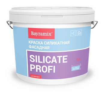 Silicate Profi Краска на силикатной основе для фасадов, 9,0 л Bayramix