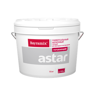 Грунт Астар укрывающий универсальный для внутренних и наружных работ, 15 кг Bayramix