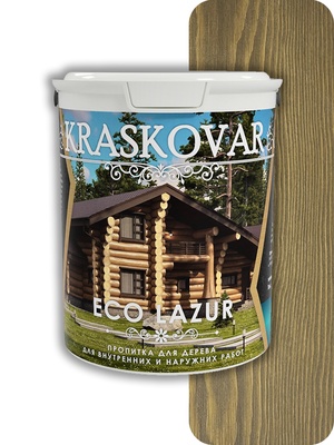 Пропитка для дерева Kraskovar (Красковар) Eco Lazur, дуб 0,9л