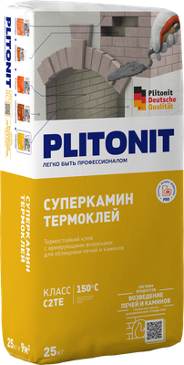 PLITONIT СуперКамин ТермоКлей -5 для облицовки печей и каминов