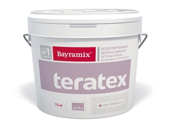 Teratex (Тератекс)  моделируемое текстурное покрытие для фасадных и интерьерных работ ("крупная шуба"), 15 кг Bayramix