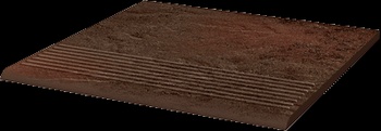 Ступень прямая Paradyz Semir brown DURO ryflowana strukt. 300*300*11 (37.8/0.9/0.09)
