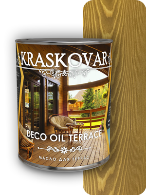 Масло для террас Kraskovar (Красковар) Deco Oil Terrace Дуб 0,75л