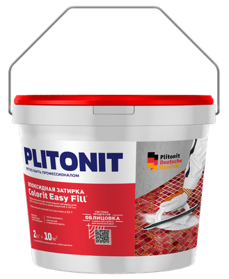 PLITONIT Colorit EasyFill эпоксидная затирка для межплиточных швов и реактивный клей для плитки, 2 кг, пыльно-розовый