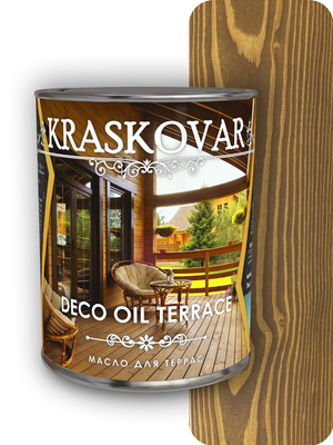 Масло для террас Kraskovar (Красковар) Deco Oil Terrace Можжевельник 0,75л