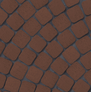 Клинкер тротуарный тёмно-красный "Эдинбург" квадро R (под распил) , ЛСР