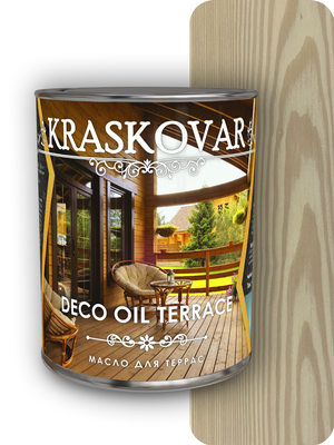 Масло для террас Kraskovar (Красковар) Deco Oil Terrace Белый 0,75л