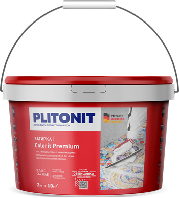 PLITONIT COLORIT Premium затирка биоцидная (0,5-13 мм) светло -розовая, 2 кг