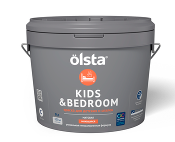 KIDS & BEDROOM Краска для детских и спален, База С, 9.0 л OLSTA