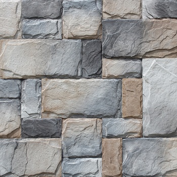 Искусственный камень Бастион Серый Камтек