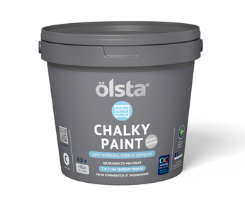 CHALKY PAINT Краска для мебели и дверей, База А, 0.9 л OLSTA