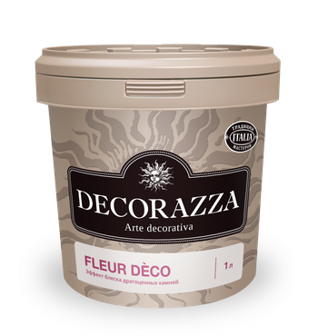 FLEUR DÉCO (ФЛЁР ДЕКО) Base incolore  Бесцветный защитный лак-основа для добавления блёсток и глитеров Lucente, 1 кг DECORAZZA
