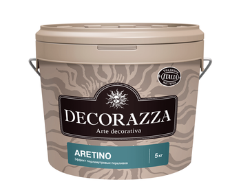 ARETINO (АРЕТИНО) Декоративная краска с эффектом перламутровых переливов и мелкофракционным наполнителем, 5 л DECORAZZA