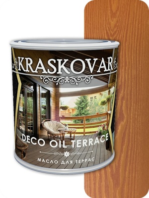 Масло для террас Kraskovar (Красковар) Deco Oil Terrace Лиственница 0,75л