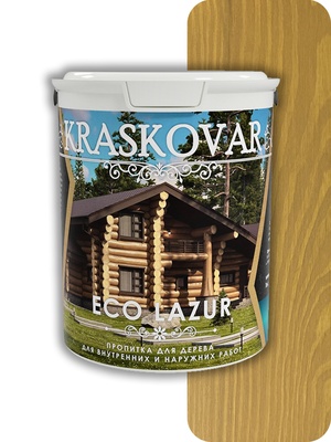 Пропитка для дерева Kraskovar (Красковар) Eco Lazur, золотой дуб 0,9л