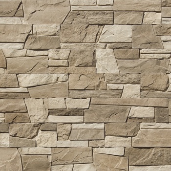 Искусственный камень Альпийский Пласт Бежевый Камтек