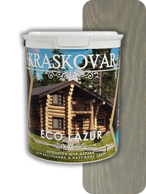 Пропитка для дерева Kraskovar (Красковар) Eco Lazur, туманный лес 0,9л