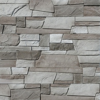 Искусственный камень Альпийский Пласт Серый Камтек