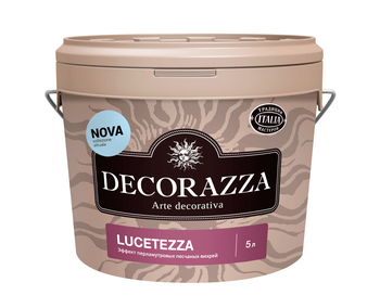 LUCETEZZA NOVA база ARGENTO LCN-001 Декоративное покрытие с эффектом перламутровых песчаных вихрей, 5 л DECORAZZA