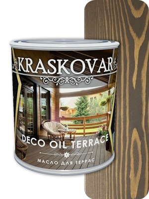 Масло для террас Kraskovar (Красковар) Deco Oil Terrace Палисандр 0,75л