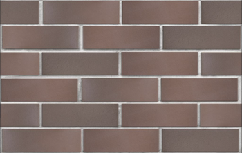 Клинкер фасадный темно-терракотовый флэшинг "Брюгге" 0,71NF гладкий , ЛСР, коллекция "Классика"