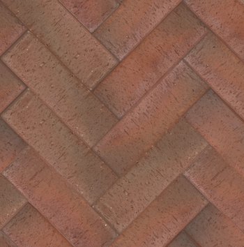 Клинкер тротуарный тёмно-красный флэш "Милан БОРДО" Лонг , ЛСР