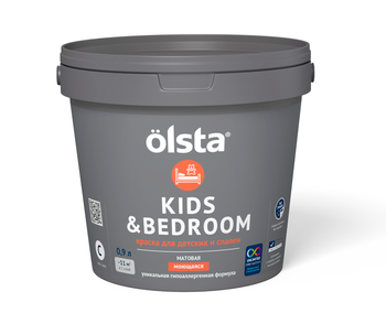 KIDS & BEDROOM Краска для детских и спален, База С, 0.9 л OLSTA