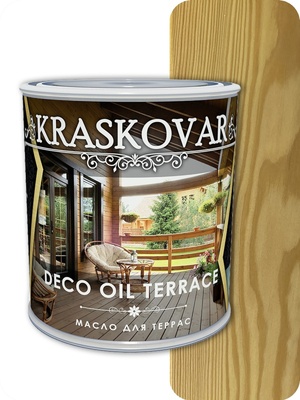 Масло для террас Kraskovar (Красковар) Deco Oil Terrace Белоснежный 0,75л