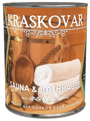 Масло для полков бани и сауны  Kraskovar (Красковар)  Sauna & Bathhause бесцветный 0,75л