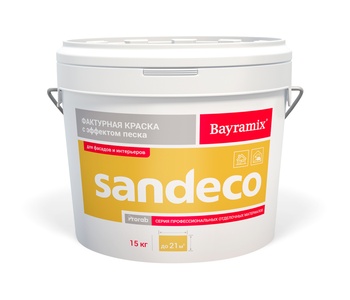 SANDECO фактурная краска с эффектом песка, 15 кг Bayramix