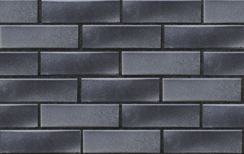 Клинкер фасадный черно-серебристый "Берген" 0,71NF гладкий , ЛСР , коллекция "Обсидиан"