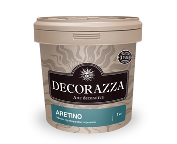 ARETINO (АРЕТИНО) Декоративная краска с эффектом перламутровых переливов и мелкофракционным наполнителем, 1 л DECORAZZA