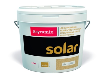 SOLAR (СОЛЕР) декоративное покрытие с использованием стеклянных гранул, окрашенных светостойким пигментом с эффектом перламутра, 12 кг Bayramix