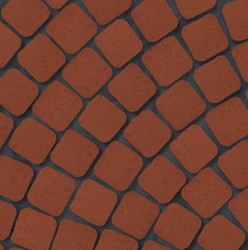 Клинкер тротуарный красный "Лондон" квадро R (под распил) , ЛСР