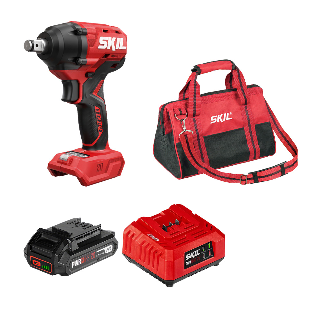 Набор: Акк. гайковерт SKIL IW6720 (330Нм)+АКБ(2Ач)+ЗУ(60W)+ сумка (фото 1)