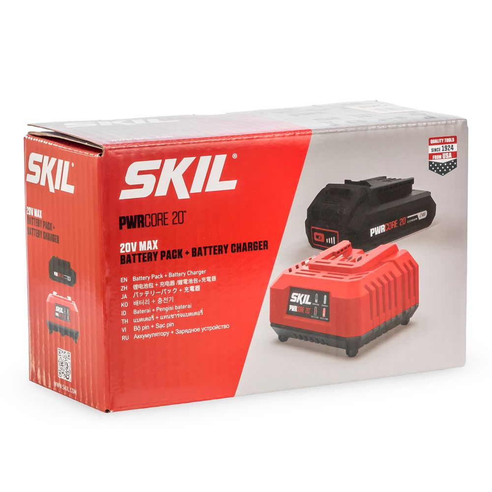 Набор: Зарядное устройство SKIL SC0060 (60W) и Аккумуляторная батарея SKIL BY5197 (2Ач) (фото 1)