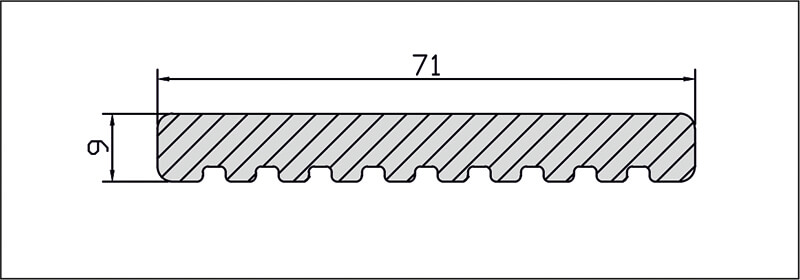 Штакетник/ Декоративная планка T-DECKS PREMIUM 3D (слоновая кость) 3х71х9 мм (фото 6)