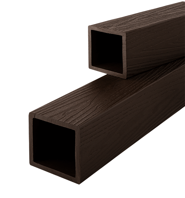 Столб ограждения большой  T-DECKS PREMIUM 3D CLASSIC (венге) 3х125х125 мм (фото 1)