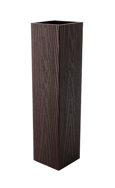 Столб ограждения большой  T-DECKS PREMIUM 3D CLASSIC (венге) 3х125х125 мм (фото 2)