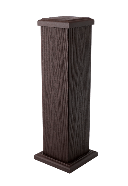 Столб ограждения большой  T-DECKS PREMIUM 3D CLASSIC (венге) 3х125х125 мм (фото 3)