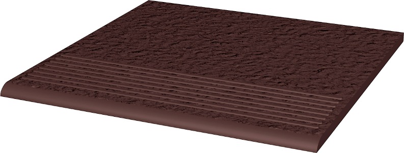 Ступень прямая Paradyz Natural brown DURO ryflowana strukt. 300*300*11 (37.8/0.9/0.09) (фото 1)